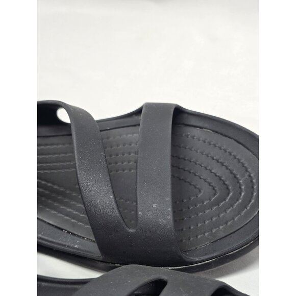 Crocs Swift water Seasonal Sandal Slide Lightweight All Black Size 8 - Picture 6 of 15